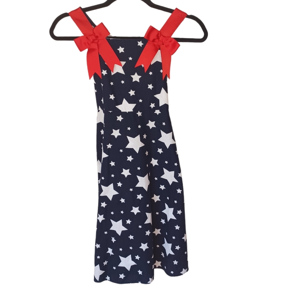 Jessica Ann Red, White And Blue Dress Size 10